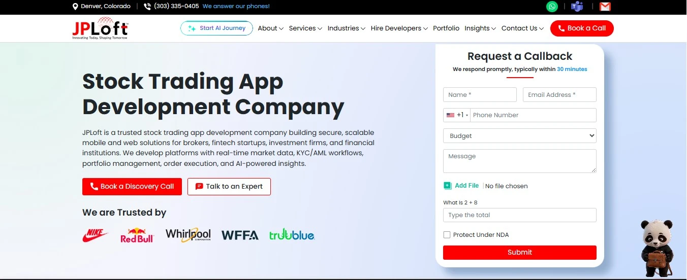 Stock Trading App Development JPloft